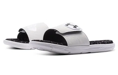 Under Armour Mercenary 12 Slide 'white Black' In Gray