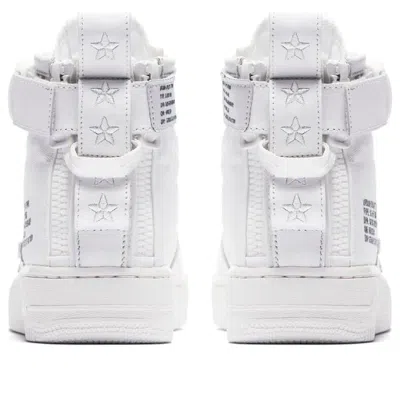 Nike (gs)  Sf Air Force 1 Mid Qs 'triple White' In Gray
