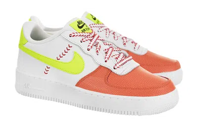 Nike (gs)  Air Force 1 Low Lv8 Sprb 'white Volt Orange' In Multi