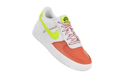 Nike (gs)  Air Force 1 Low Lv8 Sprb 'white Volt Orange' In Multi
