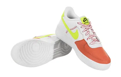 Nike (gs)  Air Force 1 Low Lv8 Sprb 'white Volt Orange' In Multi