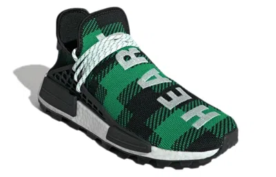 Adidas Originals Adidas X Pharrell X Billionaire Boys Club Nmd Hu Trail 'green Plaid' In Green
