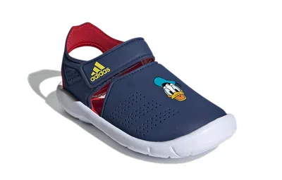 Adidas Originals (ps) Adidas Disney X Fortaswim Stripes J 'donald Duck' In Blue