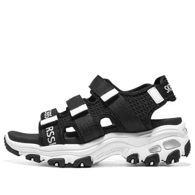 Skechers (gs)  Dlites Sandals 'black White' In Multi