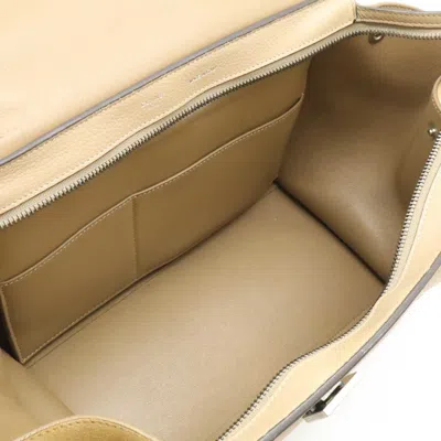 Pre-owned Celine Beige Leather Suede Handbag Shoulder Bag ()