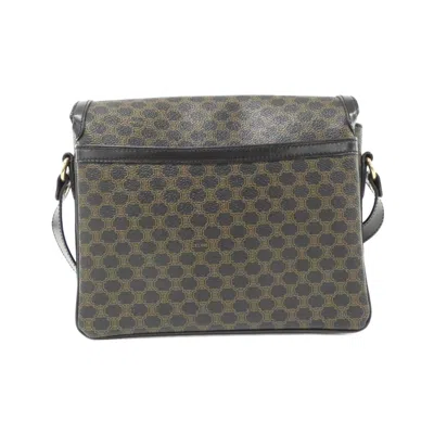 Pre-owned Celine Black Brown Coated Canvas Shoulder Bag ()