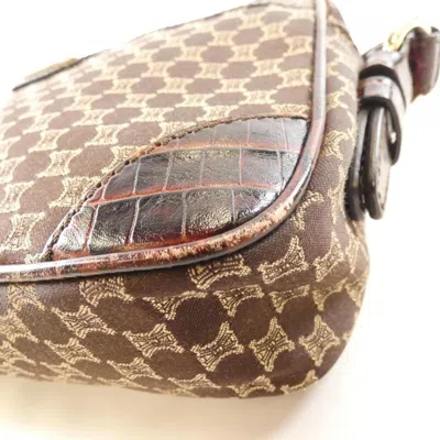 Pre-owned Celine Brown Canvas Leather Shoulder Bag ()