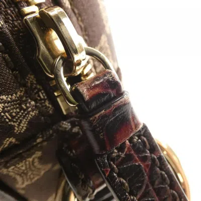 Pre-owned Celine Brown Canvas Leather Shoulder Bag ()