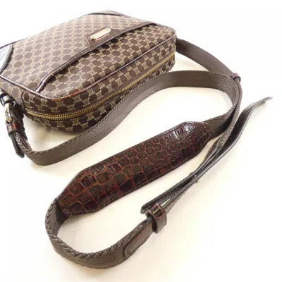 Pre-owned Celine Brown Canvas Leather Shoulder Bag ()