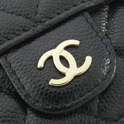 Pre-owned Chanel Black Bordeaux Grained Calfskin Coin Purse/coin Case ()
