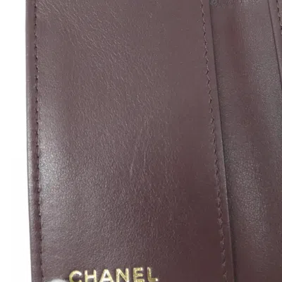 Pre-owned Chanel Black Bordeaux Grained Calfskin Coin Purse/coin Case ()