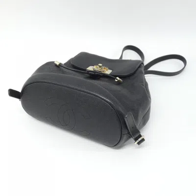 Pre-owned Chanel Black Grained Calfskin Backpack ()