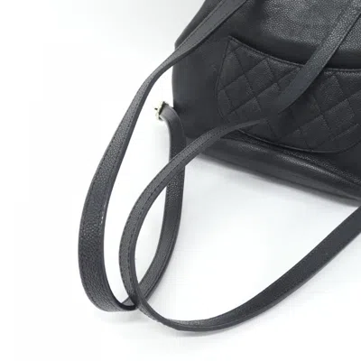Pre-owned Chanel Black Grained Calfskin Backpack ()