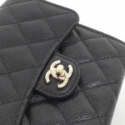 Pre-owned Chanel Black Grained Calfskin Clutch Bag Shoulder Bag ()