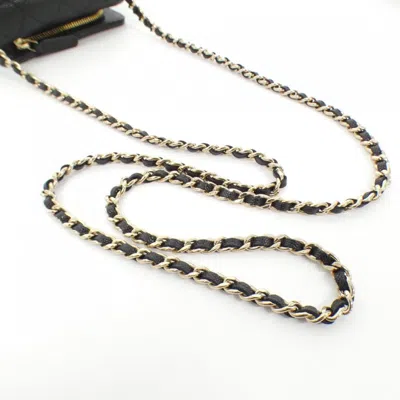 Pre-owned Chanel Black Grained Calfskin Clutch Bag Shoulder Bag ()