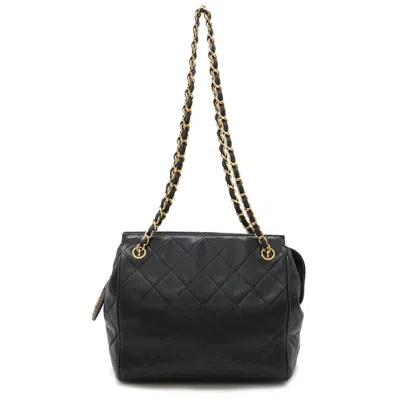 Pre-owned Chanel Black Leather Shoulder Bag Tote Bag ()