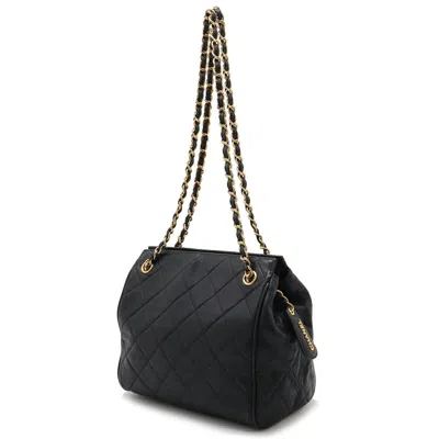 Pre-owned Chanel Black Leather Shoulder Bag Tote Bag ()