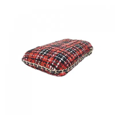 Pre-owned Chanel Black Red Color Tweed Shoulder Bag ()