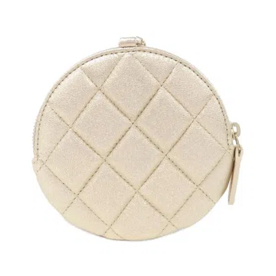 Pre-owned Chanel Ivory Leather Coin Purse/coin Case ()