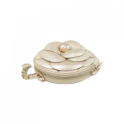 Pre-owned Chanel Ivory Leather Coin Purse/coin Case ()