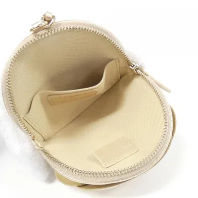 Pre-owned Chanel Ivory Leather Coin Purse/coin Case ()