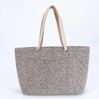 Pre-owned Chanel Ligne Cambon Gray Leather Tote Bag ()