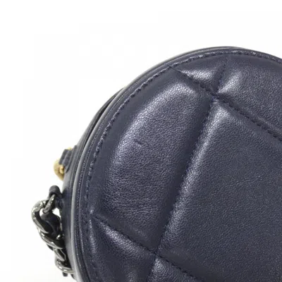 Pre-owned Chanel Navy Leather Shoulder Bag ()