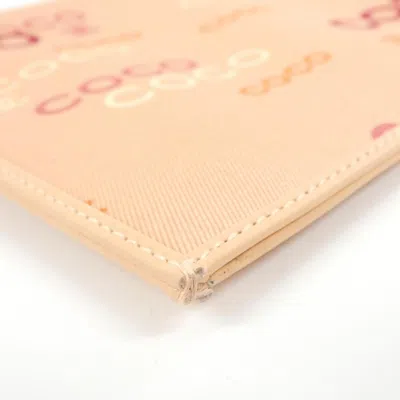 Pre-owned Chanel Salmon Pink Canvas Shoulder Bag ()