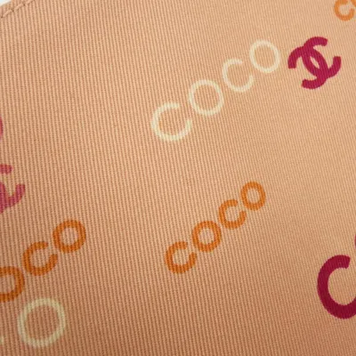Pre-owned Chanel Salmon Pink Canvas Shoulder Bag ()