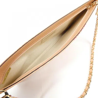 Pre-owned Chanel Salmon Pink Canvas Shoulder Bag ()