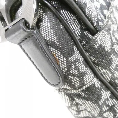 Pre-owned Dior Christian  Black Gray Silver White Canvas Shoulder Bag ()