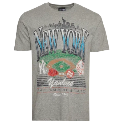 New Era Mens  New York Yankees Custom S/s T-shirt In Gray
