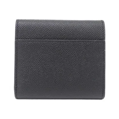 Pre-owned Dior Christian  Black Leather Wallet (tri-fold) ()