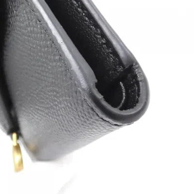 Pre-owned Dior Christian  Black Leather Wallet (tri-fold) ()