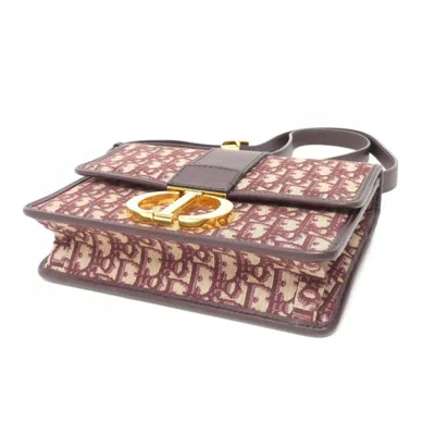 Pre-owned Dior Christian  Burgundy Canvas Shoulder Bag ()