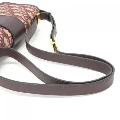 Pre-owned Dior Christian  Burgundy Canvas Shoulder Bag ()