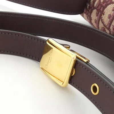 Pre-owned Dior Christian  Burgundy Canvas Shoulder Bag ()