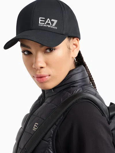Ea7 Boys Logo Cap In Black