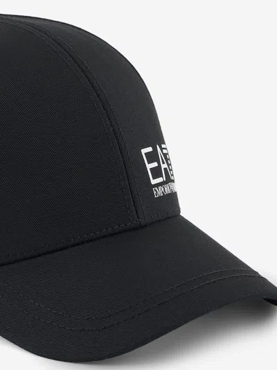 Ea7 Boys Logo Cap In Black