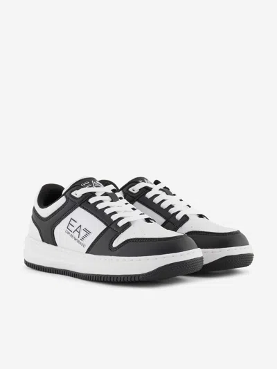Ea7 Boys Logo Trainers In Black