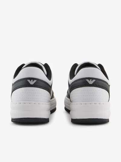 Ea7 Boys Logo Trainers In Black