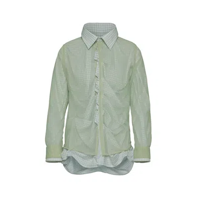 Maison Margiela Layered Shirt With Collar And Ruffles