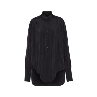 Maison Margiela Viscose Long-sleeve Shirt In Black