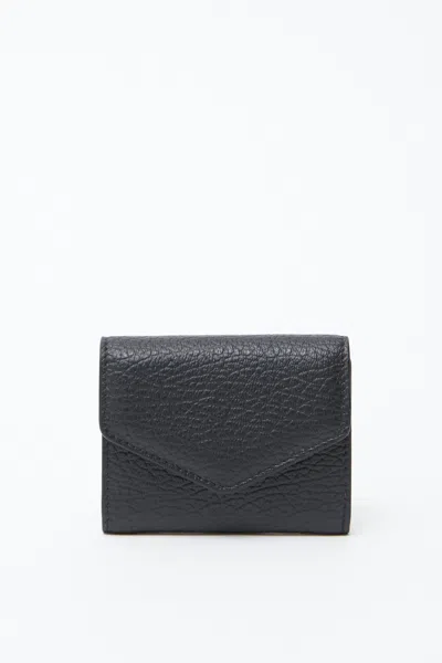 Maison Margiela Accordion Fold Leather Wallet Unisex Black