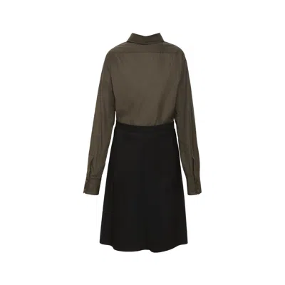 Maison Margiela Reversed Shirtdress Woman Brown And Black