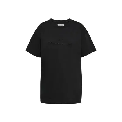 Maison Margiela Embroidered Logo Crew Neck T-shirt In Black