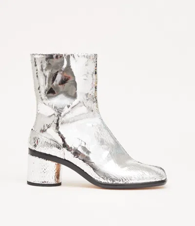 Maison Margiela Tabi Broken Mirror Boots Man Silver