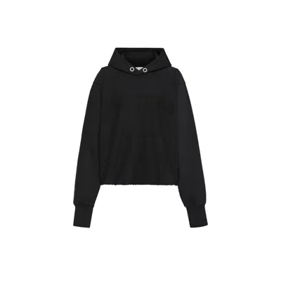 Maison Margiela Firm Fleece Hoodie Woman Black In Black