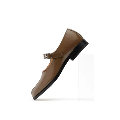Maison Margiela Tabi Mary-janes Woman Wood In Brown