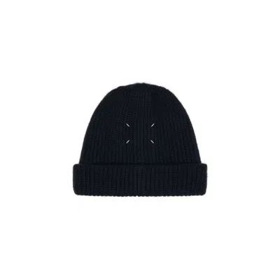 Maison Margiela Cashmere Beanie Man Dark Blue